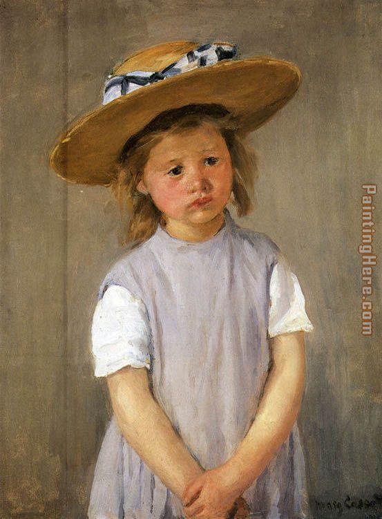 Child In A Straw Hat painting - Mary Cassatt Child In A Straw Hat art painting